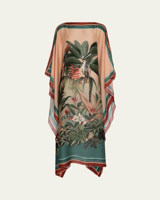 Paradise Print Caftan Coverup